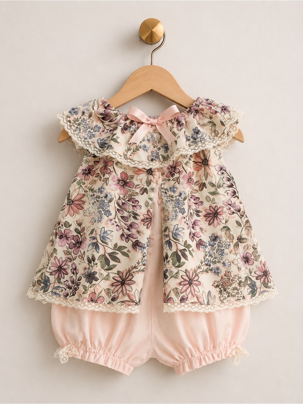 🌸 Catherine Malandrino Baby Girl Floral Romper Set – Size 18M - Picture 2 of 3